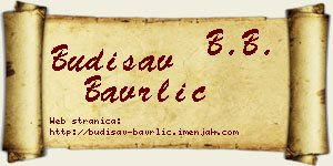Budisav Bavrlić vizit kartica
